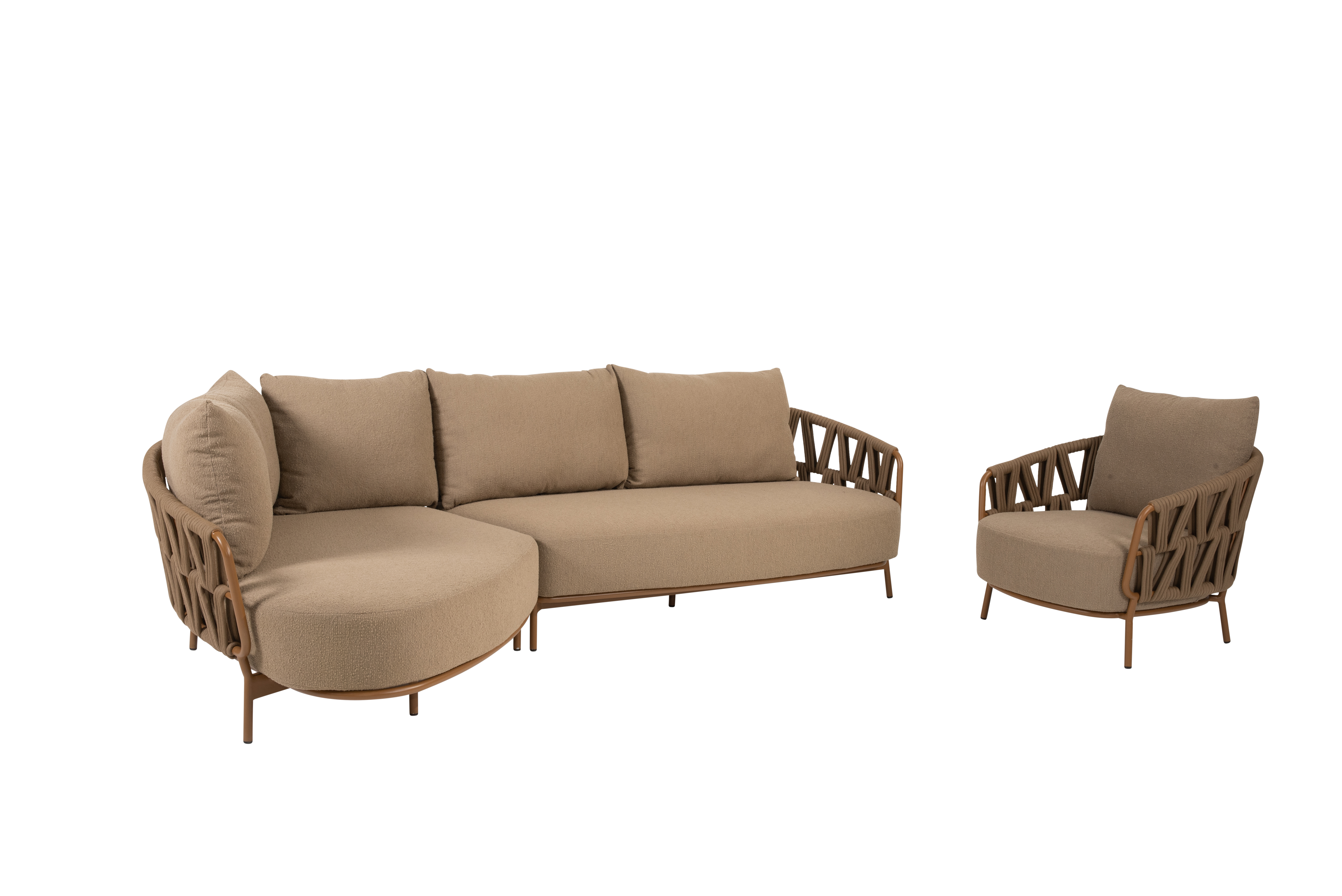 4 Seasons Biarritz Chaise Lounge + Living Chair - Amber